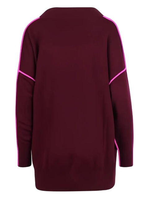 Essentiel Antwerp INSIDE V-neck piping knitwear - Red - zdjęcie produktu nr 2