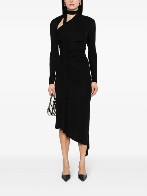 Victoria Beckham cut-out ruched midi dress - Black - zdjęcie produktu nr 1