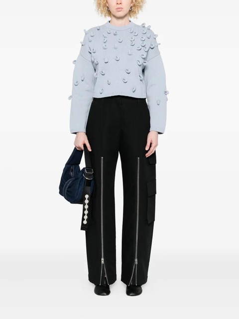 JW Anderson textured-pompom sweater - Blue - zdjęcie produktu nr 2