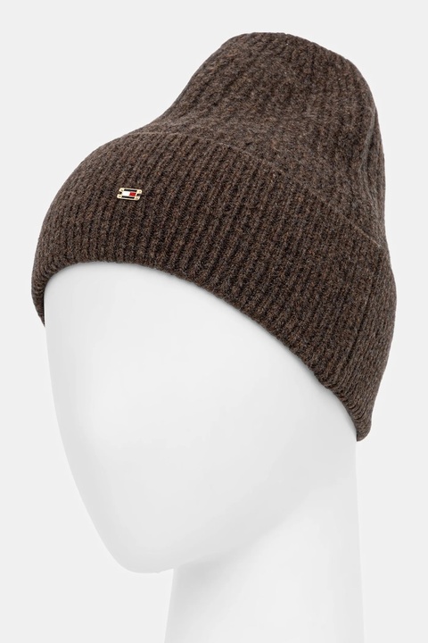Tommy Hilfiger czapka kolor brązowy AW0AW17776 - zdjęcie produktu nr 2