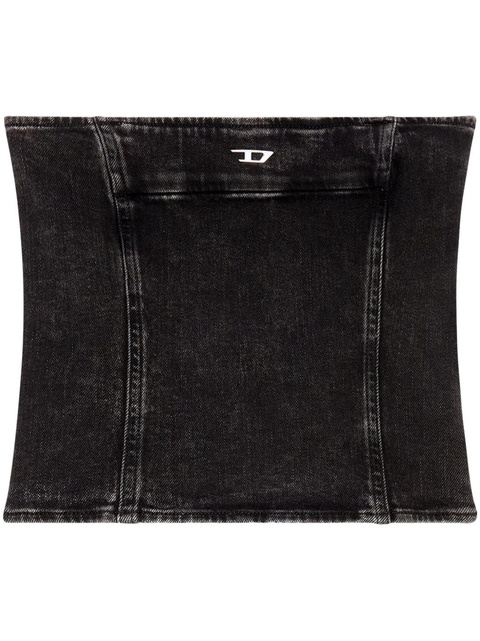 Diesel De-Ville-D denim strapless top - Black - zdjęcie produktu nr 1