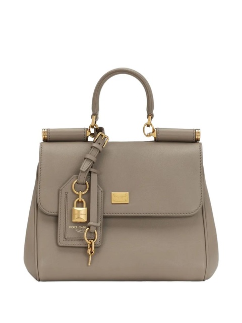 Dolce & Gabbana medium My Sicily padlock-detail leather handbag - Neutrals - zdjęcie produktu nr 1