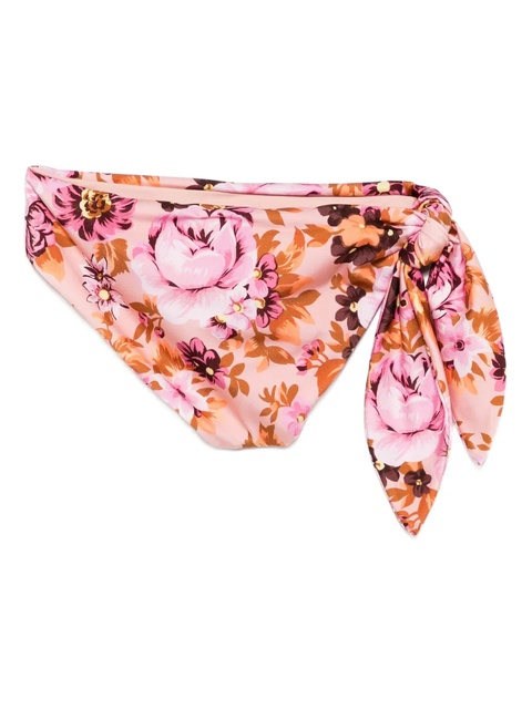 Chloé floral-print tie-side bikini bottoms - Pink - zdjęcie produktu nr 2