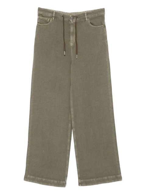 Golden Goose drawstring wide-leg jeans - Green - zdjęcie produktu nr 1