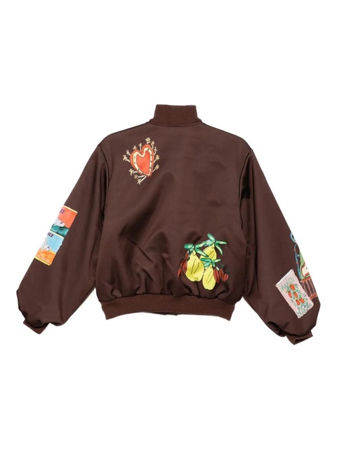 ALEMAIS graphic-print jacket - Brown - zdjęcie produktu nr 2