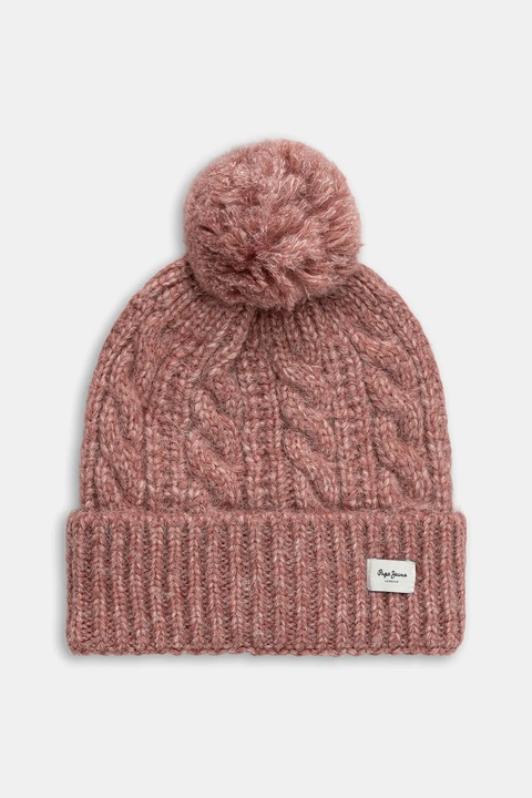 Pepe Jeans czapka z domieszką wełny kolor różowy PL0400004 - zdjęcie produktu nr 2