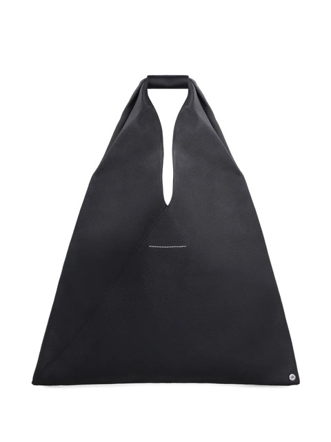 MM6 Maison Margiela Japanese pebbled leather tote - Black - zdjęcie produktu nr 1