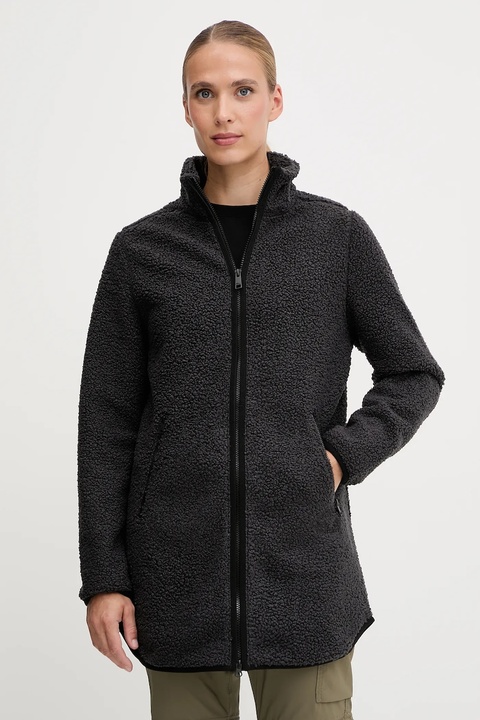Jack Wolfskin bluza polarowa HIGH CURL kolor czarny gładka A65074 - zdjęcie produktu nr 1