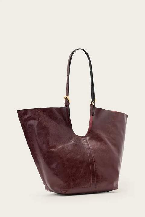 AllSaints torebka skórzana ARA kolor czerwony W284XD - zdjęcie produktu nr 2