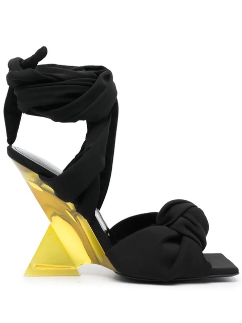The Attico Duse 85mm sculpted-heel sandals - Black - zdjęcie produktu nr 1