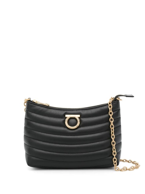 Ferragamo Gancini-plaque shoulder bag - Black - zdjęcie produktu nr 1