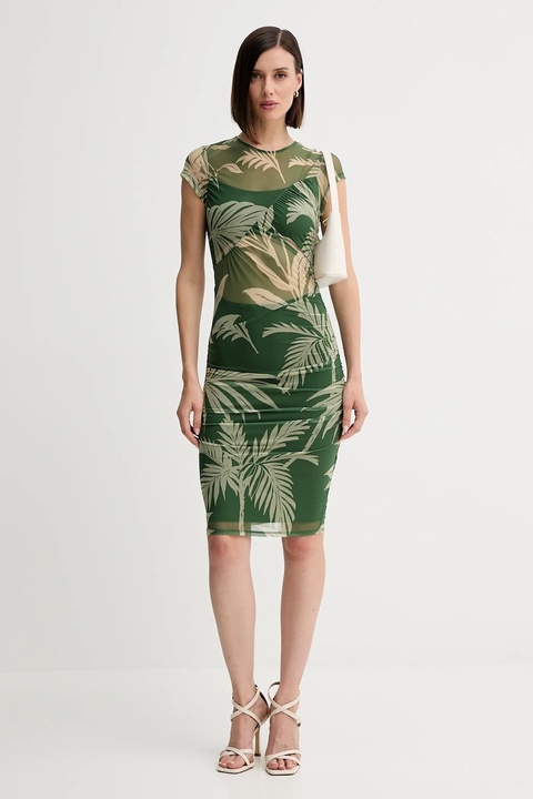 Guess sukienka GRACEY kolor zielony mini dopasowana W5YK66 KBAH2 - zdjęcie produktu nr 2