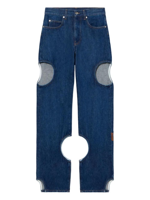 Off-White cut-out detail jeans - Blue - zdjęcie produktu nr 1