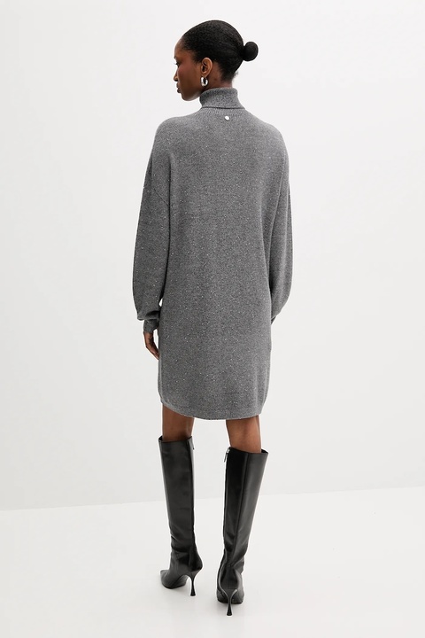 Liu Jo sukienka kolor szary mini oversize MF5484 MA27R - zdjęcie produktu nr 2