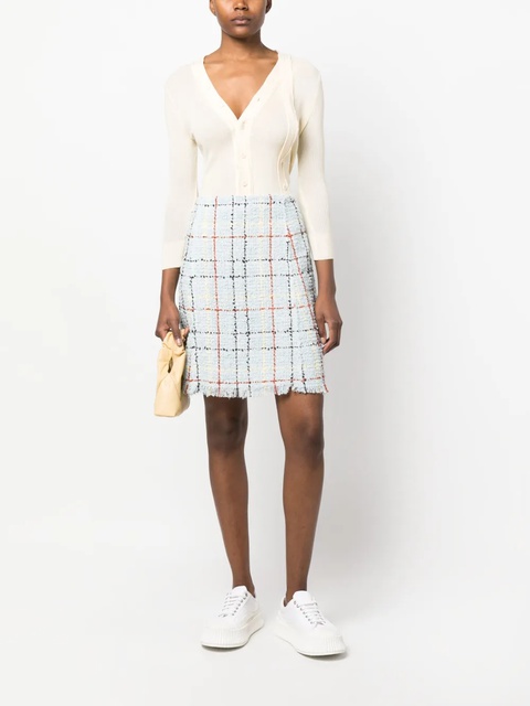 Marni check-pattern A-line skirt - Blue - zdjęcie produktu nr 1