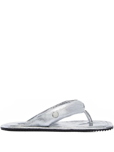 The Attico Indie padded thong slippers - Silver - zdjęcie produktu nr 1