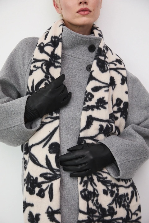 Medicine rękawiczki skórzane damskie kolor czarny - zdjęcie produktu nr 1