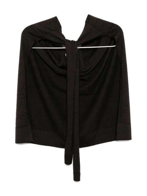 LEMAIRE Trompe L'oeil scarf - Brown - zdjęcie produktu nr 2