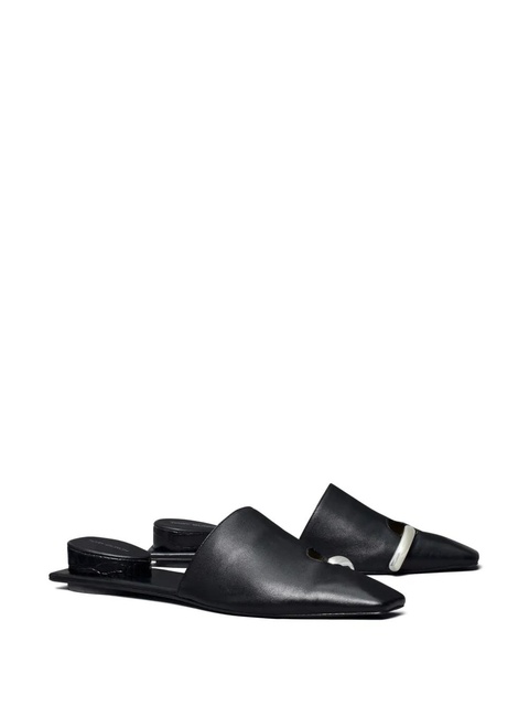Tory Burch pierced leather slippers - Black - zdjęcie produktu nr 2