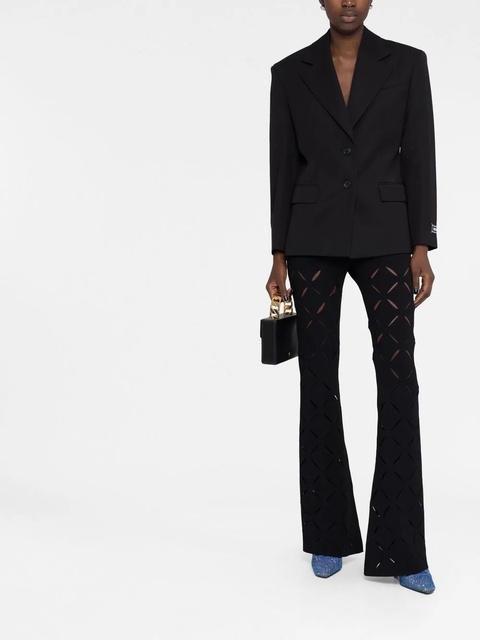 Versace Single-breasted wool blazer - Black - zdjęcie produktu nr 2
