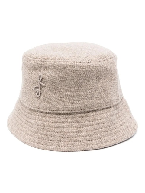 Ruslan Baginskiy monogram-embellished bucket hat - Neutrals - zdjęcie produktu nr 1