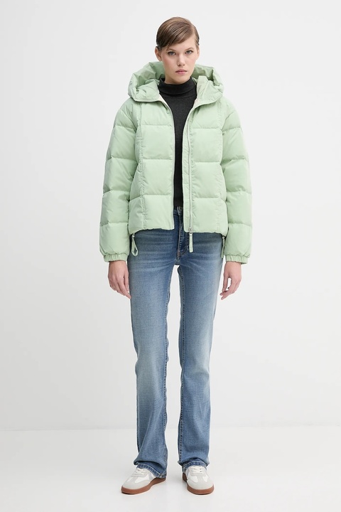 United Colors of Benetton kurtka puchowa kolor zielony zimowa oversize 22T6DN086 - zdjęcie produktu nr 2