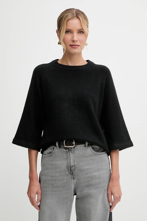 Morgan sweter z domieszką wełny damski kolor czarny MDELIA - zdjęcie produktu nr 1