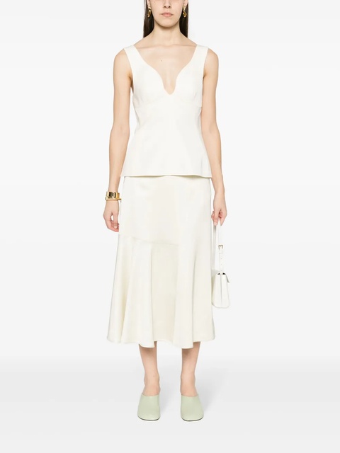 Jil Sander high-waisted panelled midi skirt - Neutrals - zdjęcie produktu nr 2