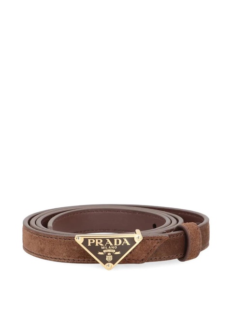 Prada triangular buckle leather belt - Brown - zdjęcie produktu nr 1