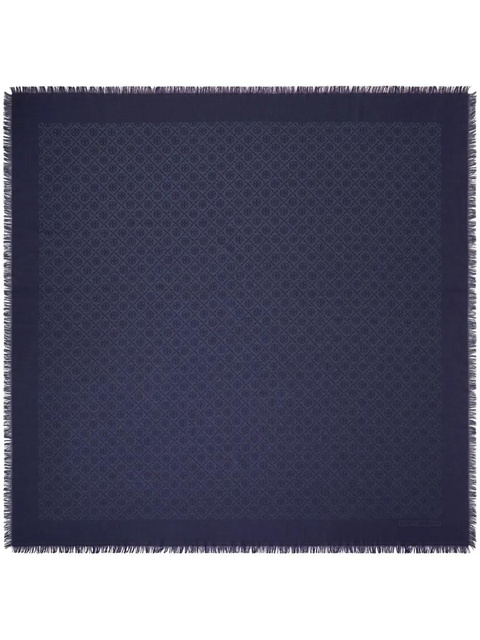 Tory Burch T Monogram Jacquard Scarf - Blue - zdjęcie produktu nr 1