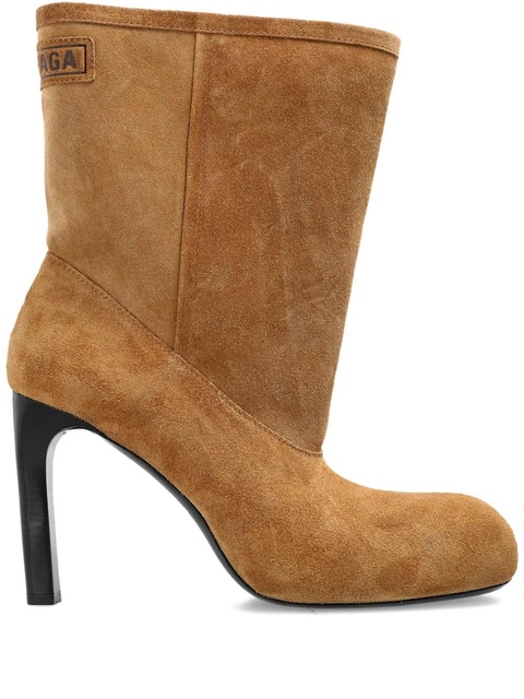 Balenciaga 80mm logo-patch heeled boots - Brown - zdjęcie produktu nr 1