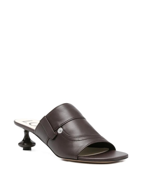 LOEWE 45mm Toy leather-band sculpted-heel sandals - Brown - zdjęcie produktu nr 1