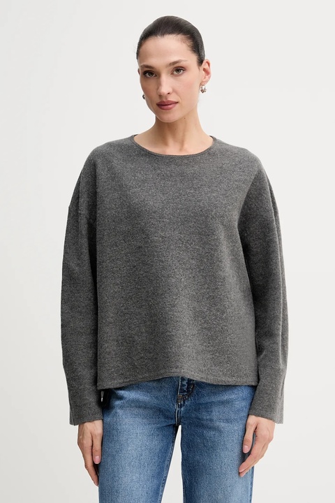 Marc O'Polo sweter z dodatkiem wełny damski kolor szary lekki 510609860487 - zdjęcie produktu nr 1