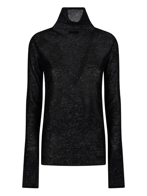 PINKO roll-neck embellished top - Black - zdjęcie produktu nr 1