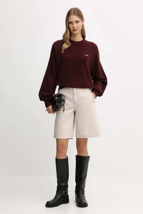 Rotate sweter wełniany damski kolor bordowy lekki 1147522734 - zdjęcie produktu nr 2