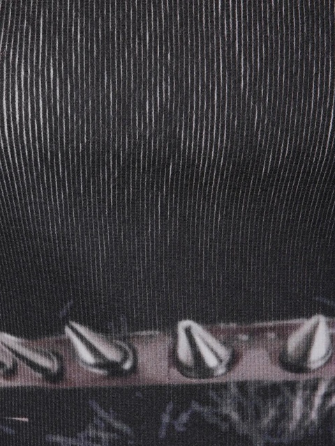 Blumarine ribbed cat-print T-shirt - Black - zdjęcie produktu nr 2