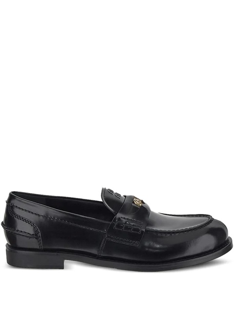 Miu Miu leather penny-strap loafers - Black - zdjęcie produktu nr 1