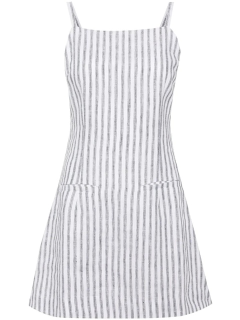 Reformation Phillipa stripe-print linen dress - White - zdjęcie produktu nr 2
