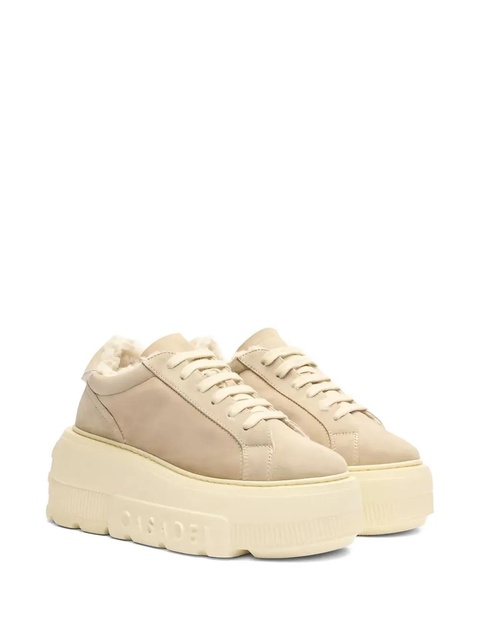 Casadei Alpsenales Nexus platform shearling sneakers - Neutrals - zdjęcie produktu nr 1