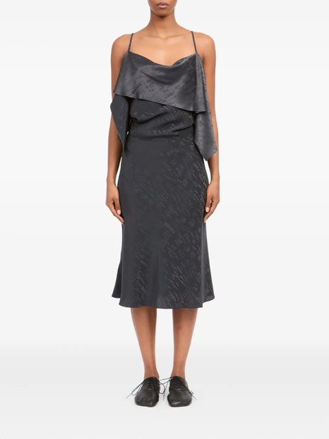 MM6 Maison Margiela ruffled strap midi dress - Grey - zdjęcie produktu nr 1