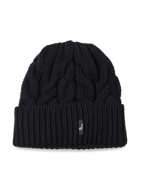 Moncler Grenoble logo patch wool beanie - Black - zdjęcie produktu nr 2
