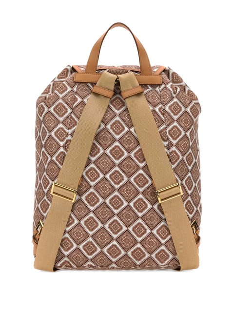 Prada geometric-pattern backpack - Brown - zdjęcie produktu nr 1