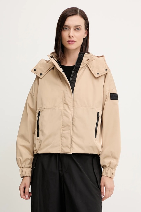 Dkny kurtka kolor beżowy przejściowa DP5J9595 - zdjęcie produktu nr 1
