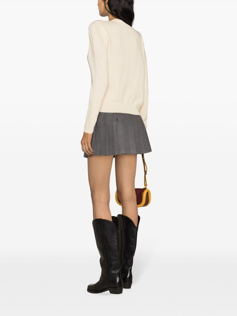 GANNI Mix merino-cashmere jumper - Neutrals - zdjęcie produktu nr 2