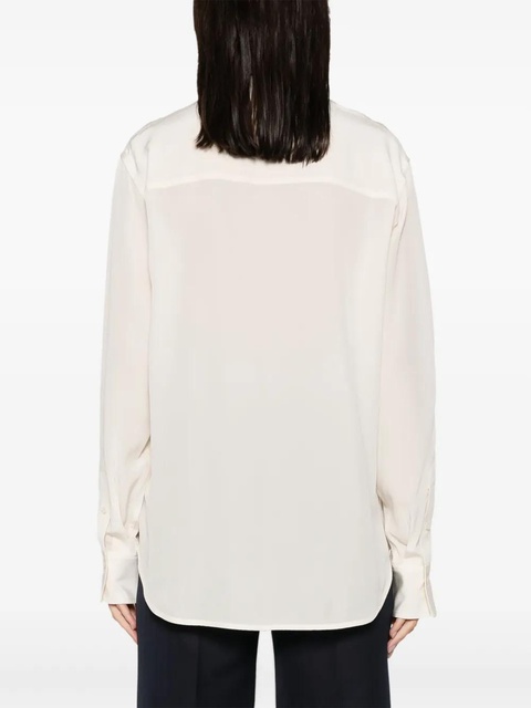 Victoria Beckham ruffle-detail silk blouse - Neutrals - zdjęcie produktu nr 2