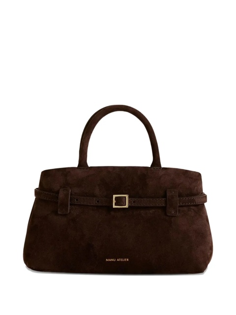 Manu Atelier Le Cambon 25 buckle-strap suede handbag - Brown - zdjęcie produktu nr 1