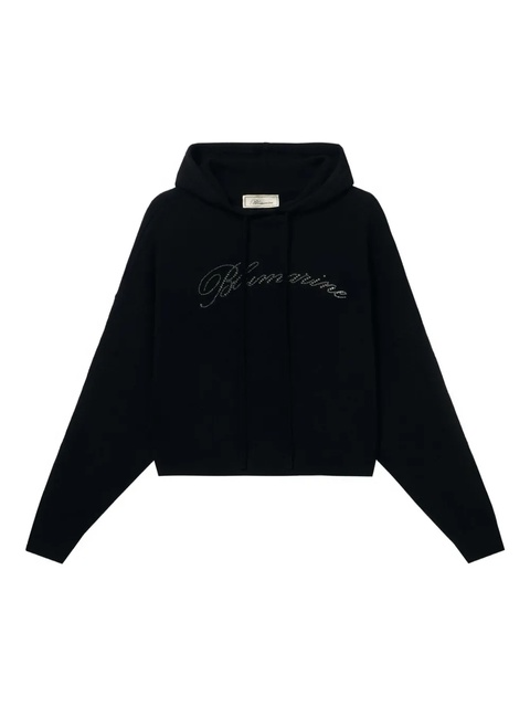 Blumarine crystal-embellished hoodie - Black - zdjęcie produktu nr 1