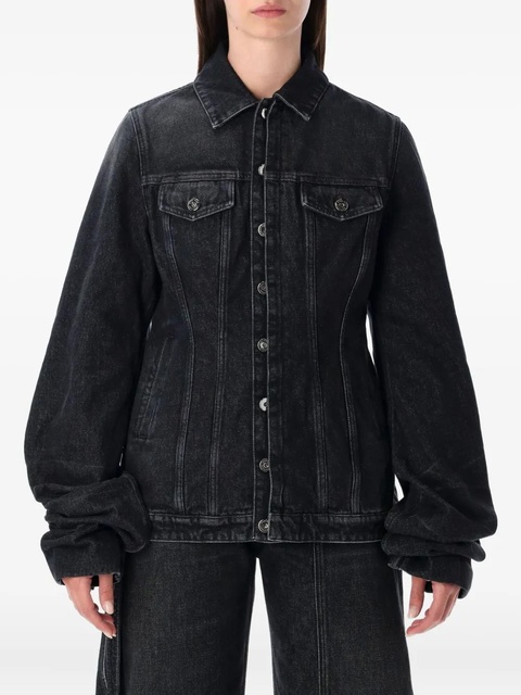 Jean Paul Gaultier balloon-sleeve denim jacket - Black - zdjęcie produktu nr 2