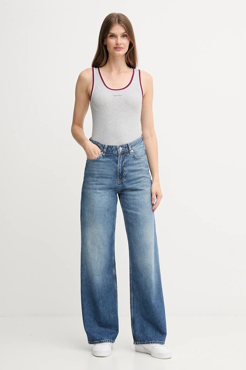 Calvin Klein Jeans top kolor szary LV047D200G - zdjęcie produktu nr 2