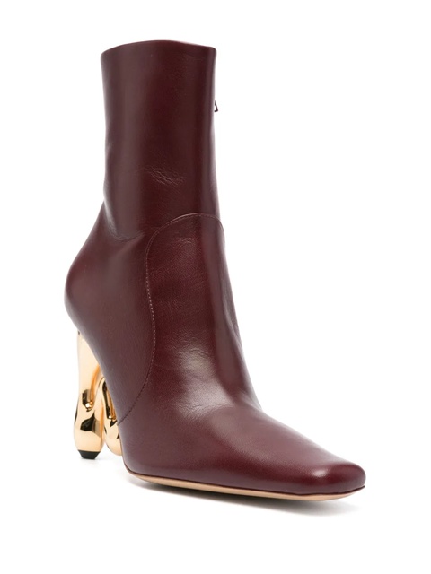 JW Anderson 105mm sculpted-heel leather boots - Red - zdjęcie produktu nr 2